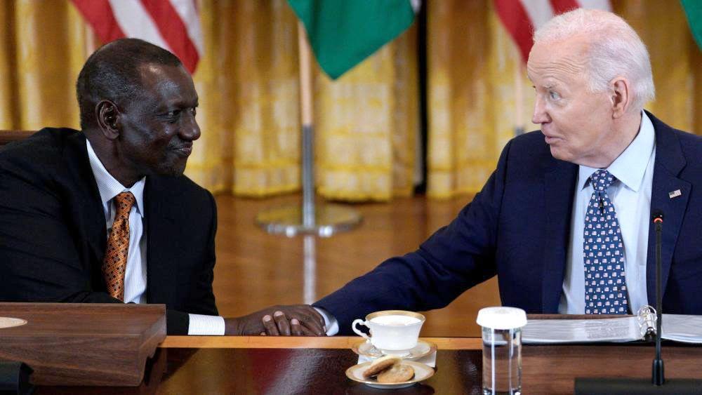 Biden welcomes Kenya's leader as US under pressure in Africa