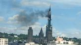 Rouen: Fire breaks out in spire of famous French cathedral
