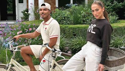 Jennifer Lopez Rocks Stylish Summer Look While Biking in the Hamptons with Friend Stevie Mackey