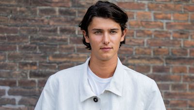 Prince Joachim of Denmark's son Count Nikolai gazes adoringly at model girlfriend