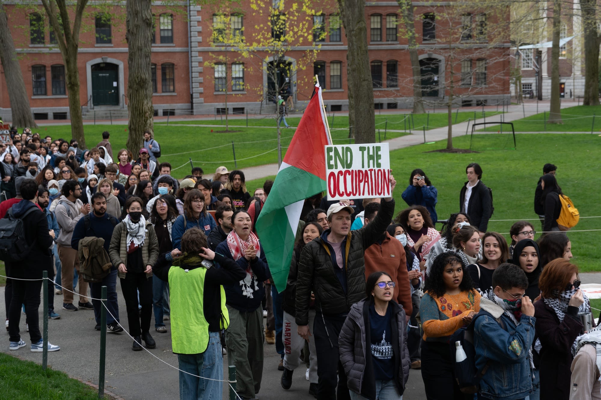 Pro-Palestine Protesters Rally in Support of Arrested Columbia Demonstrators | News | The Harvard Crimson