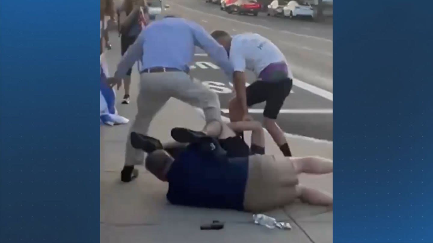 Video captures man attacking Iraq War veteran during pro-Israel rally in Newton before shooting