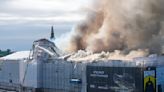 Fire destroys Copenhagen's Old Stock Exchange dating to 1600s, collapsing its dragon-tail spire