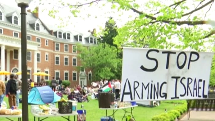 Pro-Palestinian encampment set up on Virginia Tech’s campus