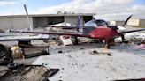 Venice Municipal Airport reopens with damaged T-hangar area off limits