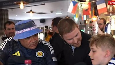 Scotland fan stuns Sky News reporter as he drops F-bomb during live TV interview from Dunfermline pub