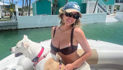 Sydney Sweeney showcases her incredible figure in a white swimsuit