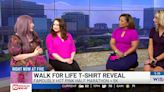 T-shirt reveal for Walk For Life Famously Hot Pink Half Marathon + 5K