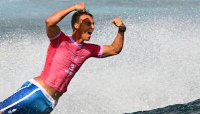 France's Vaast wins gold surfing home waves in Tahiti