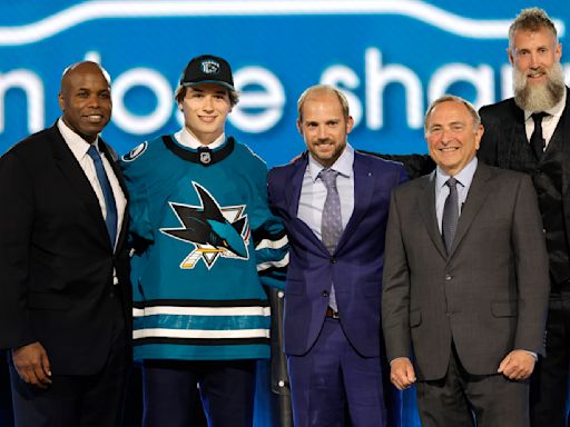 Macklin Celebrini selected No. 1 by San Jose at NHL draft where Las Vegas and hockey royalty mix