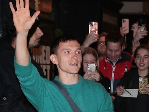 Tom Holland Greets Cheering Fans Following Latest ‘Romeo & Juliet’ Performance in London