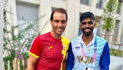 Djokovic in Tokyo, Nadal in Paris: India's Satwiksairaj Rankireddy poses with Spanish great in Olympic Village