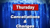 Thursday closings & changes