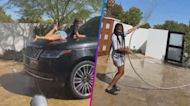 North West and Penelope Disick Make a Splash With Car Wash on TikTok