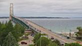 Bronco the Mac kicks off with group crossing of the Mackinac Bridge