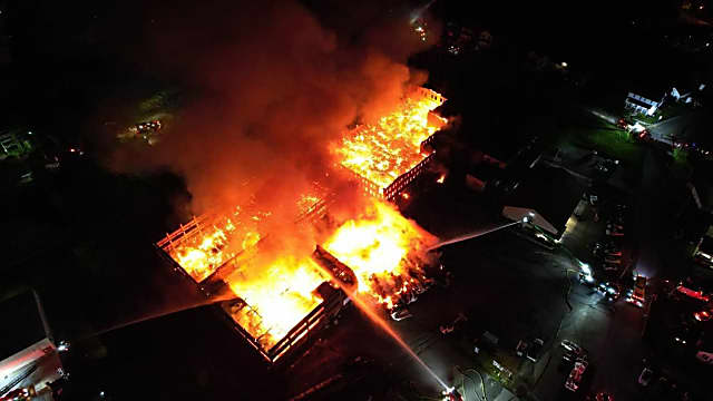 ARSON: 6 Alarm Fire Hollows Out Warehouse In Central PA: Police (PHOTOS)