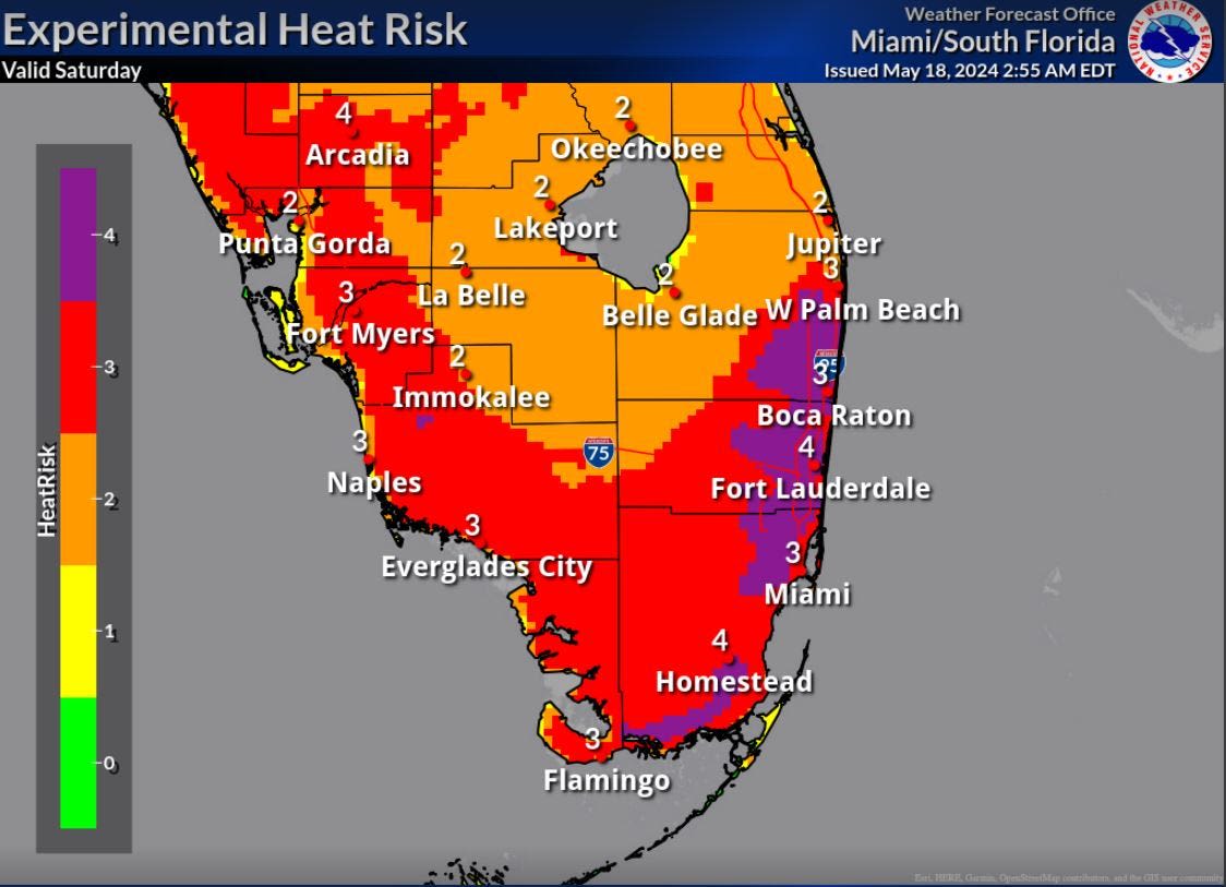 Dangerous heat: A heat advisory is in effect for all of South Florida as heat index hits 109