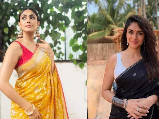 10 Times Mrunal Thakur stole hearts in her stunning sarees | - Times of India
