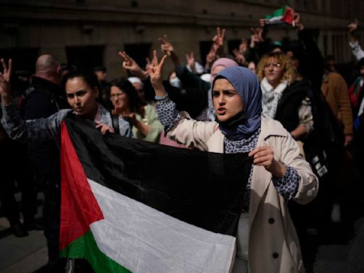 In Paris, students inspired by pro-Palestinian protests in the U.S. gather near Sorbonne university