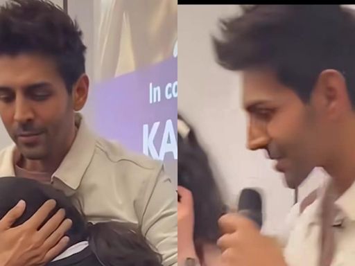 Kartik Aaryan Hugs A Fan Who Broke Down In Tears After Meeting Him In London; Watch Viral Video - News18