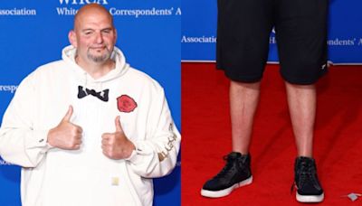 John Fetterman Ditches Formality, Sports Black and White Sneakers at 2024 White House Correspondents’ Dinner