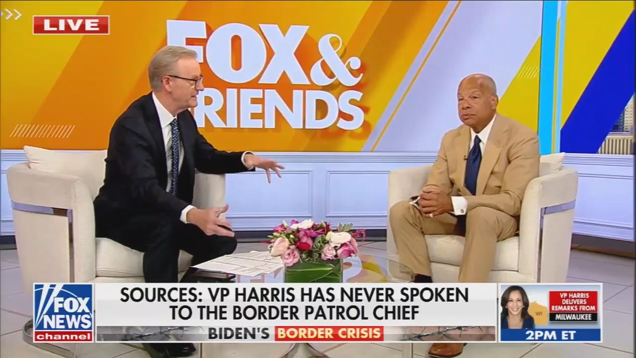 Jeh Johnson corrects Steve Doocy's attempt to label Kamala Harris the 'border czar'