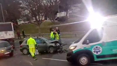 Choque múltiple de nueve vehículos en la Panamericana: caos de tránsito en el ingreso a la ciudad de Buenos Aires