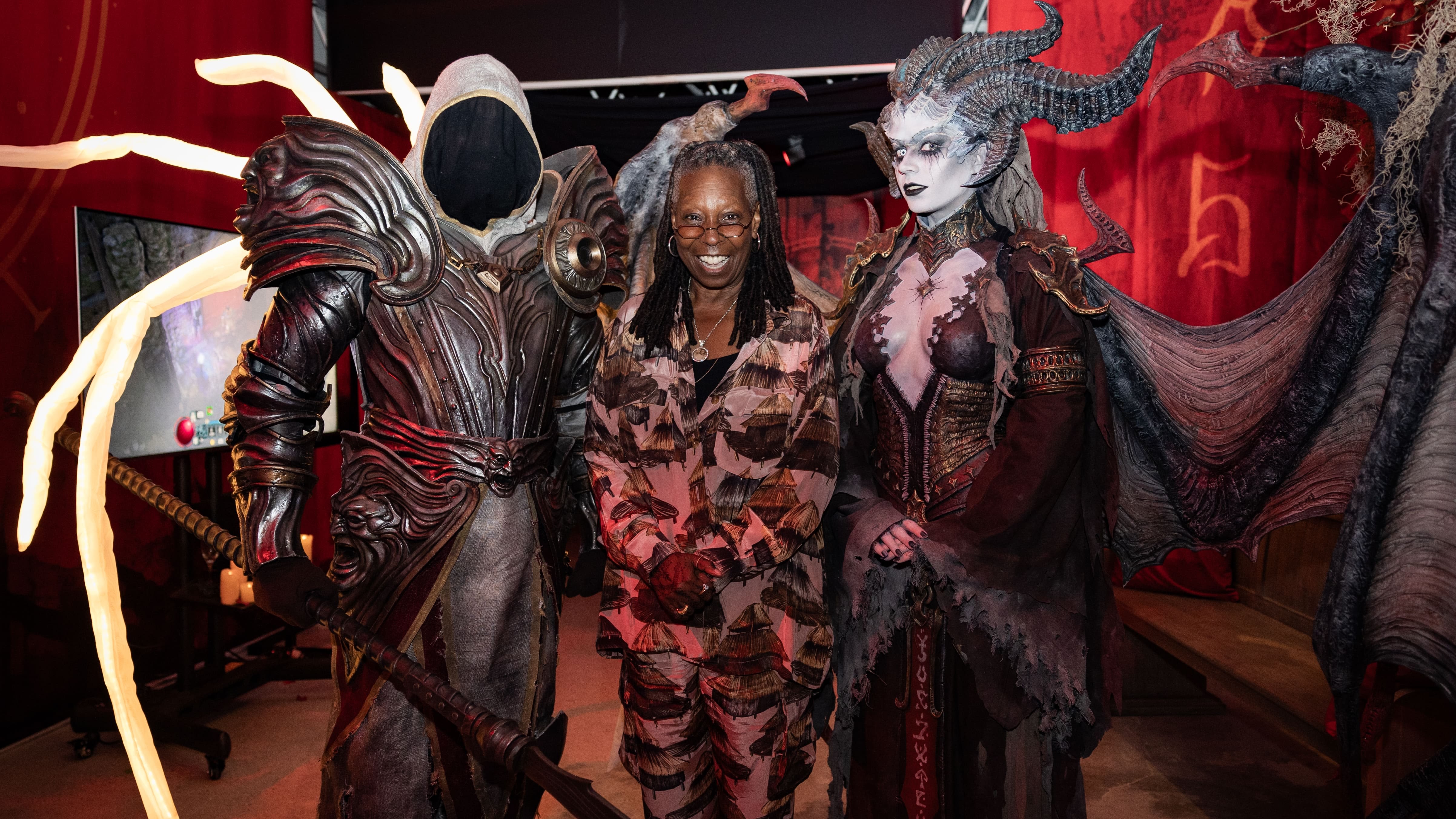 Blizzard mends rift with Whoopi Goldberg at Whoopi Goldberg-themed weed event as Diablo 4's Lilith presents star with 'key to hell'