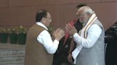 PM Modi meets BJP workers at party headquarters