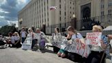 Russian women stage rare protest demanding return of their loved ones fighting in Ukraine