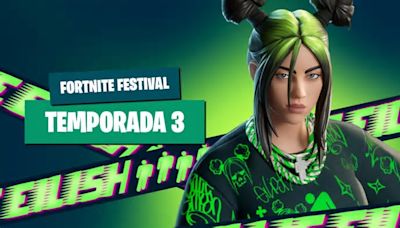 Billie Eilish llega a la Temporada 3 de Fortnite Festival con una nueva skin y canciones: así es la hoja de ruta