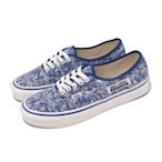 Vans 休閒鞋 Authentic 44 DX 男鞋 藍 白 帆布 酸洗 低筒 經典 滑板 板鞋 VN0A4BVYBLU