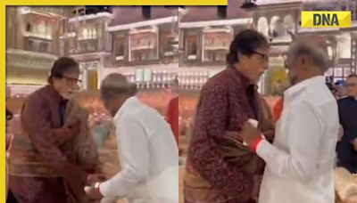 Watch: Rajinikanth touches Amitabh Bachchan's feet, superstar's reaction goes viral