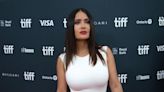 Salma Hayek Is Ethereal in a Draping White Gown on the Red Carpet