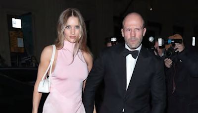 Jason Statham Accompanies Rosie Huntington-Whiteley as She Celebrates 37 at Victoria Beckham’s 50th Bash