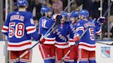 Rangers become 1st NHL team to clinch playoff berth, beat Flyers 6-5 on Fox's quick goal in OT