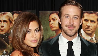 Eva Mendes and Ryan Gosling's mini-me daughters make first public appearance with famous parents — photos