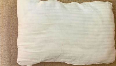 I whitened a badly stained pillow with one natural item - not vinegar or bicarb