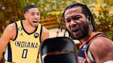 Watch: Knicks' Jalen Brunson Challenges Pacers' Haliburton and Logan Paul With Chair at WWE SmackDown