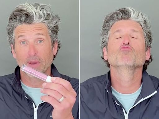 Patrick Dempsey Reviews Wife Jillian's 'Kissable' Lip Glosses in (Mc)Dreamy TikTok