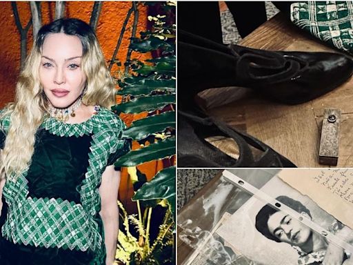 Madonna es duramente criticada por fotos con pertenencias de Frida Kahlo