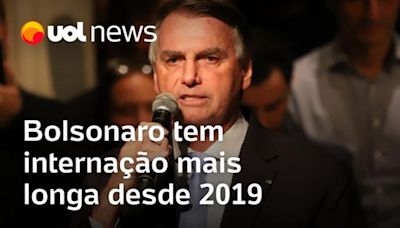 No hospital há 10 dias, Bolsonaro tem internação mais longa desde 2019