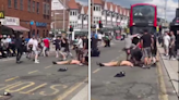 Shocking footage shows football fans fighting on streets of Harrow before FA Cup final clash