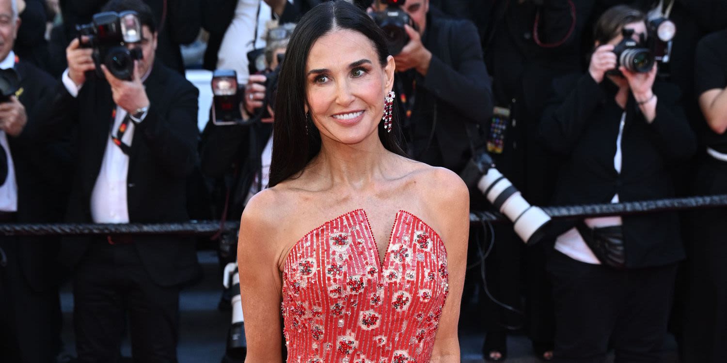 Demi Moore's Beaded Mosaic Dress at the Cannes Film Festival Is a Literal Work of Art