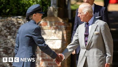 King Charles greets well-wishers at Sandringham in Norfolk