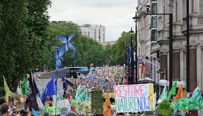 Dame Emma Thompson backs Just Stop Oil as thousands join ‘restore nature’ march