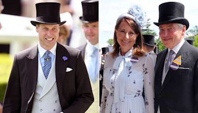 Prince William Chats with Kate Middleton's Parents Carole and Michael at Royal Ascot amid Her Cancer Treatment