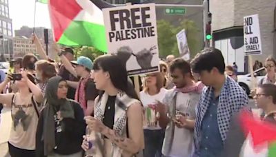 Pro-Palestinian demonstrators protest Joe Biden’s Boston visit - Boston News, Weather, Sports | WHDH 7News