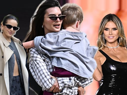 Emily Ratajkowski con su hijo en brazos, Heidi Klum con látex o Rosalía: los famosos toman la semana de la moda de París