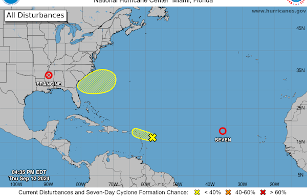 Hurricane Center tracking tropical depression, 1 invest, system off Florida. What to know